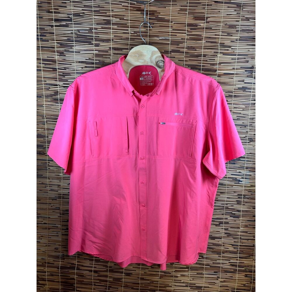 Silver Bait 4X Outdoor Performance Fishing Shirt Coral Hot Pink Color